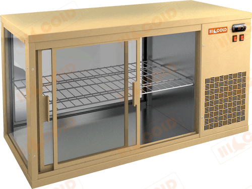 Настольная холодильная витрина  HICOLD  VRL 1100 R Beige ― Официальный сайт Российских производителей промышленного оборудования