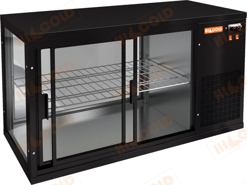 Настольная холодильная витрина  HICOLD  VRL 1100 R Black ― Официальный сайт Российских производителей промышленного оборудования