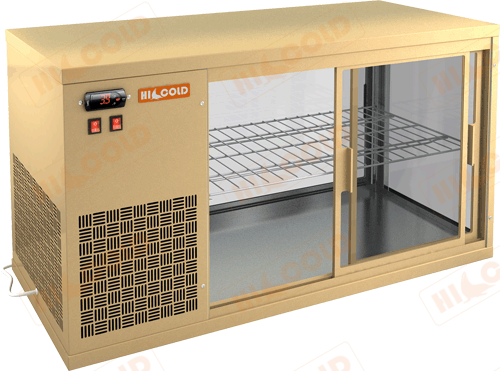 Настольная холодильная витрина  HICOLD  VRL 1300 L Beige ― Официальный сайт Российских производителей промышленного оборудования