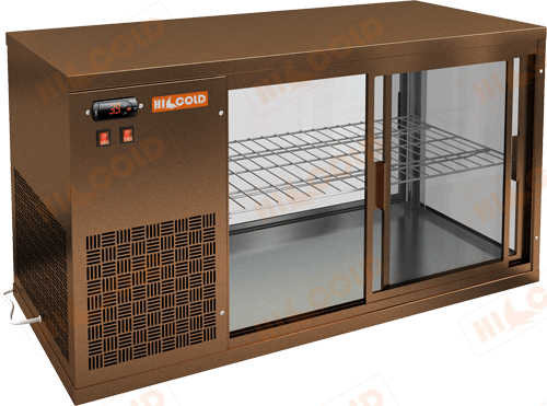 Настольная холодильная витрина  HICOLD  VRL 900 L Bronze ― Официальный сайт Российских производителей промышленного оборудования