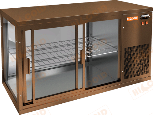 Настольная холодильная витрина  HICOLD  VRL 900 R Bronze ― Официальный сайт Российских производителей промышленного оборудования