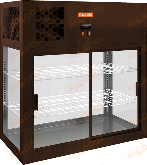 Настольная островная холодильная витрина  HICOLD  VRH O 990 Brown ― Официальный сайт Российских производителей промышленного оборудования