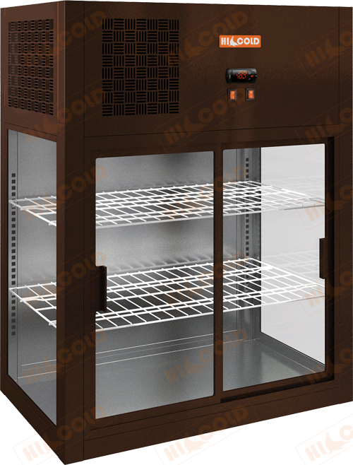Настольная пристенная холодильная витрина  HICOLD  VRH 790 Brown ― Официальный сайт Российских производителей промышленного оборудования