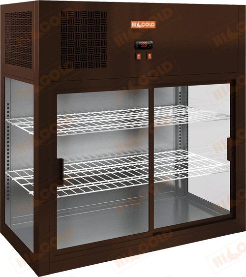 Настольная пристенная холодильная витрина  HICOLD  VRH 990 Brown ― Официальный сайт Российских производителей промышленного оборудования