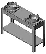 Плита газовая Вулкан KSB02 8155 WOK ― Официальный сайт Российских производителей промышленного оборудования