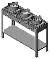 Плита газовая Вулкан KSB03 8157 WOK ― Официальный сайт Российских производителей промышленного оборудования