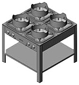 Плита газовая Вулкан KSB04 8189 WOK ― Официальный сайт Российских производителей промышленного оборудования