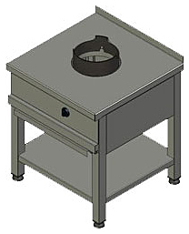 Плита газовая Вулкан KSW 01 8589 WOK ― Официальный сайт Российских производителей промышленного оборудования