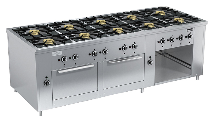 Плита газовая Вулкан ПРГ-IIA-10 2ДШ Maxi ― Официальный сайт Российских производителей промышленного оборудования