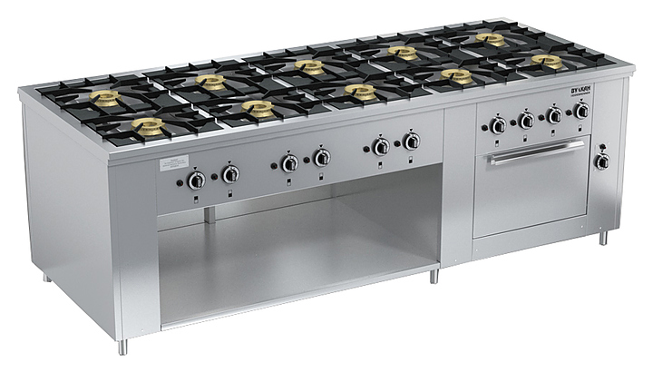 Плита газовая Вулкан ПРГ-IIA-10 ДШ Maxi ― Официальный сайт Российских производителей промышленного оборудования