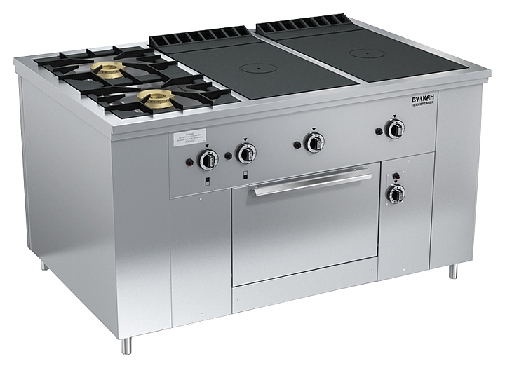 Плита газовая Вулкан ПРГ-IIA-6-2 ДШ Maxi ― Официальный сайт Российских производителей промышленного оборудования