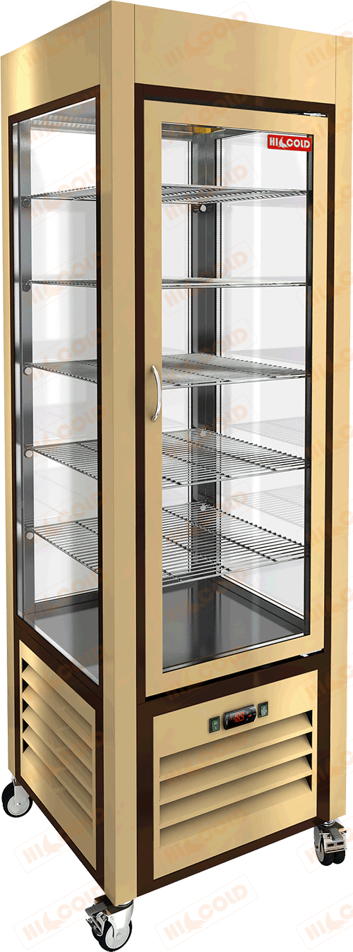 Витрина кондитерская вертикальная  HICOLD  VRC 350 Beige FR ― Официальный сайт Российских производителей промышленного оборудования