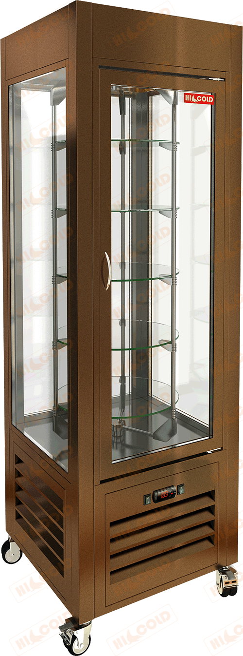 Витрина кондитерская вертикальная  HICOLD  VRC 350 R Bronze ― Официальный сайт Российских производителей промышленного оборудования