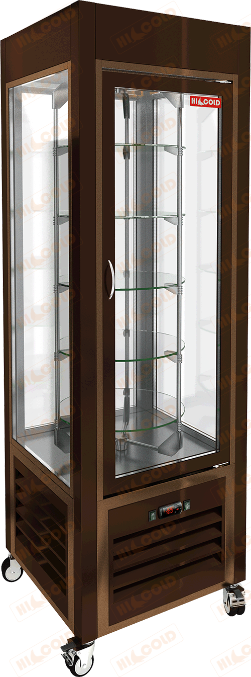 Витрина кондитерская вертикальная  HICOLD  VRC 350 R Brown FR ― Официальный сайт Российских производителей промышленного оборудования