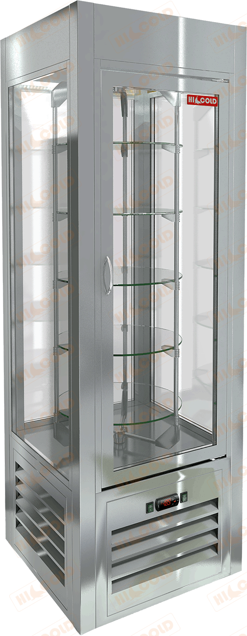Витрина кондитерская вертикальная  HICOLD  VRC 350 R Sh ― Официальный сайт Российских производителей промышленного оборудования
