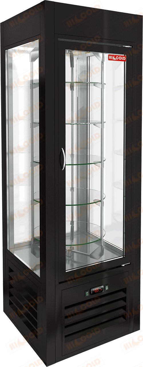 Витрина кондитерская вертикальная  HICOLD  VRC 350 R Sh Black ― Официальный сайт Российских производителей промышленного оборудования