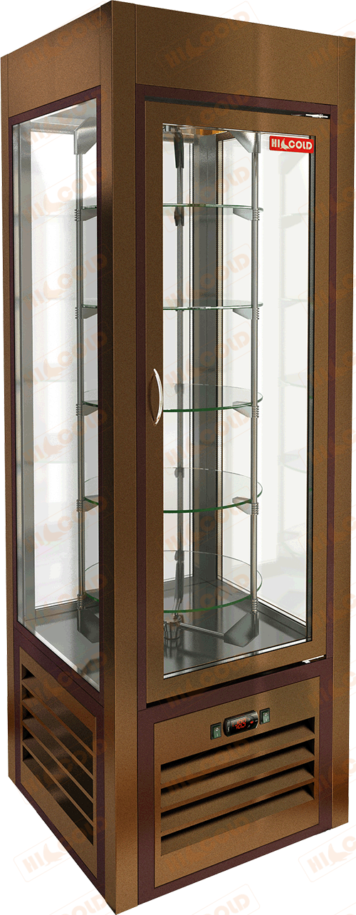 Витрина кондитерская вертикальная  HICOLD  VRC 350 R Sh Bronze FR ― Официальный сайт Российских производителей промышленного оборудования