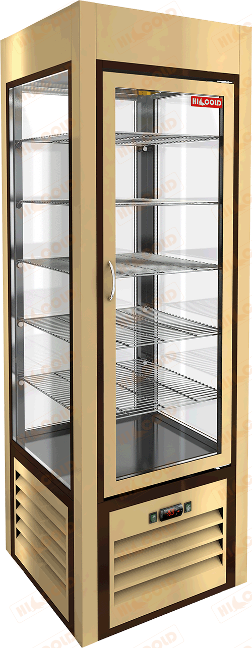 Витрина кондитерская вертикальная  HICOLD  VRC 350 Sh Beige FR ― Официальный сайт Российских производителей промышленного оборудования