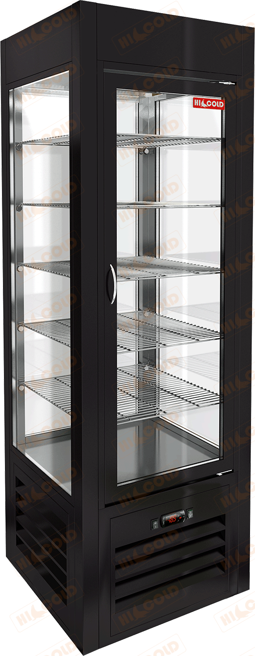 Витрина кондитерская вертикальная  HICOLD  VRC 350 Sh Black ― Официальный сайт Российских производителей промышленного оборудования