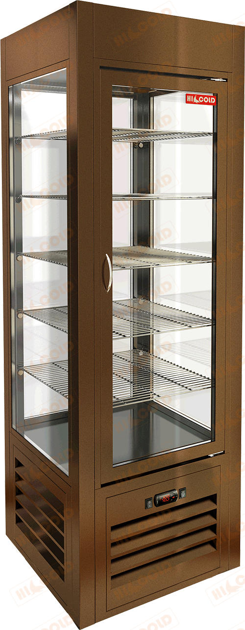 Витрина кондитерская вертикальная  HICOLD  VRC 350 Sh Bronze ― Официальный сайт Российских производителей промышленного оборудования